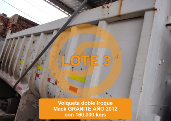 PUEDE OFERTAR - LOTE 3 VOLQUETA DOBLETROQUE MARCA: MACK  LÍNEA : GRANITE  2012 - Imagen 6