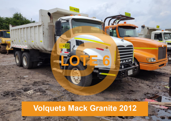 PUEDE OFERTAR - LOTE 6 VOLQUETA DOBLETROQUE MARCA: MACK  LÍNEA : GRANITE 2012