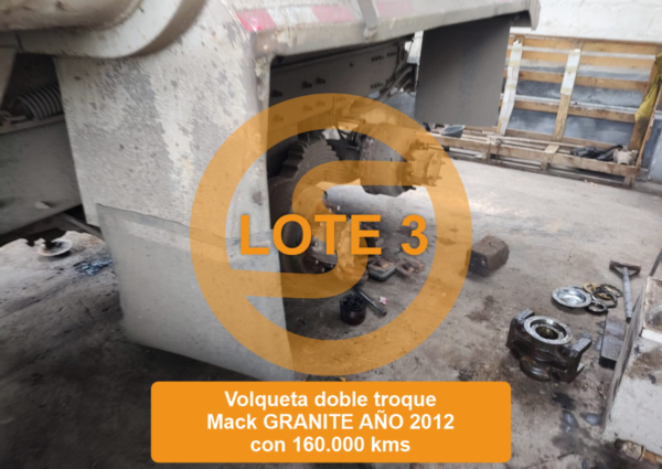 PUEDE OFERTAR - LOTE 3 VOLQUETA DOBLETROQUE MARCA: MACK  LÍNEA : GRANITE  2012 - Imagen 9