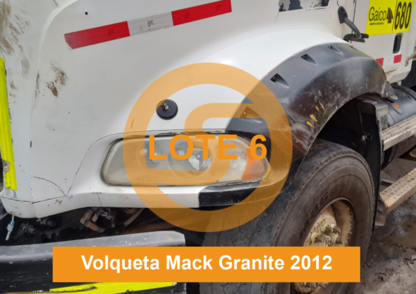 PUEDE OFERTAR - LOTE 6 VOLQUETA DOBLETROQUE MARCA: MACK  LÍNEA : GRANITE 2012 - Imagen 2