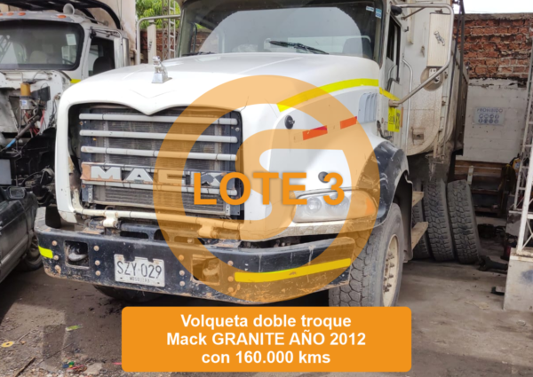 PUEDE OFERTAR - LOTE 3 VOLQUETA DOBLETROQUE MARCA: MACK  LÍNEA : GRANITE  2012 - Imagen 2