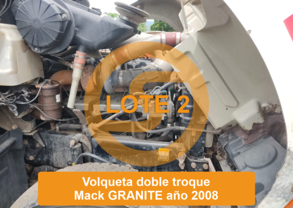 PUEDE OFERTAR - LOTE 2 VOLQUETA VOLQUETA DOBLETROQUE MARCA: MACK  LÍNEA : GRANITE  2008 - Imagen 10