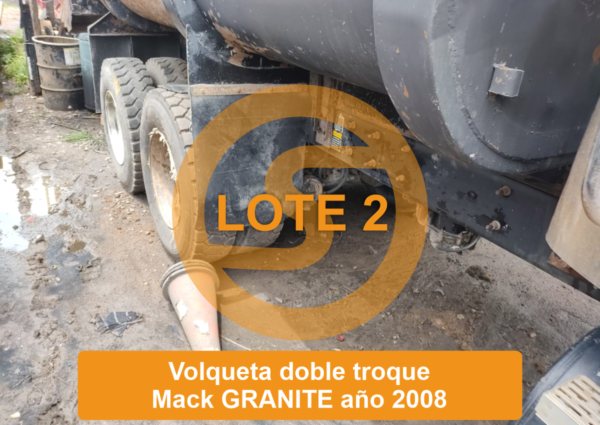 PUEDE OFERTAR - LOTE 2 VOLQUETA VOLQUETA DOBLETROQUE MARCA: MACK  LÍNEA : GRANITE  2008 - Imagen 11