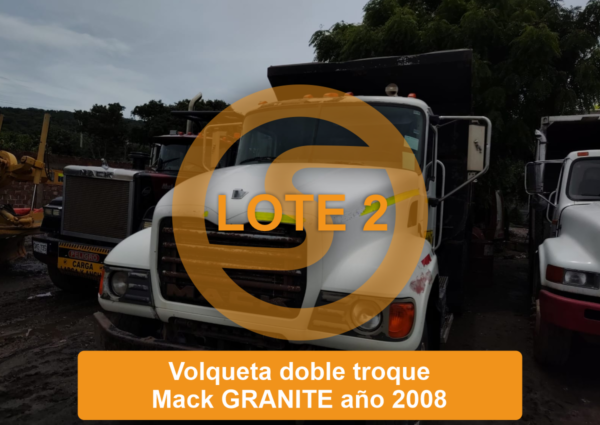 PUEDE OFERTAR - LOTE 2 VOLQUETA VOLQUETA DOBLETROQUE MARCA: MACK  LÍNEA : GRANITE  2008 - Imagen 3