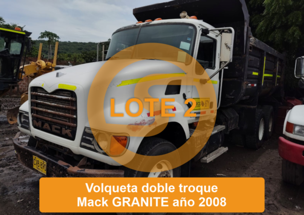 PUEDE OFERTAR - LOTE 2 VOLQUETA VOLQUETA DOBLETROQUE MARCA: MACK  LÍNEA : GRANITE  2008 - Imagen 5