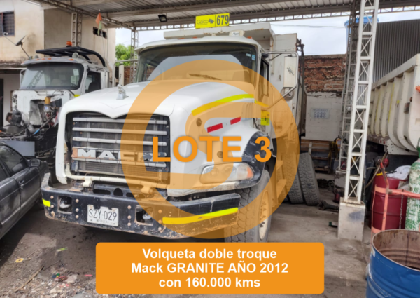 PUEDE OFERTAR - LOTE 3 VOLQUETA DOBLETROQUE MARCA: MACK  LÍNEA : GRANITE  2012 - Imagen 5