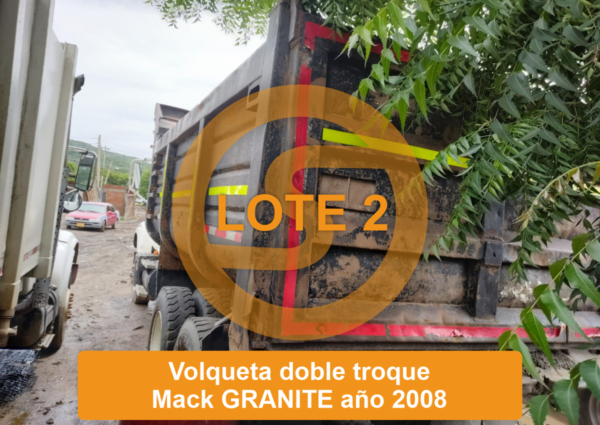 PUEDE OFERTAR - LOTE 2 VOLQUETA VOLQUETA DOBLETROQUE MARCA: MACK  LÍNEA : GRANITE  2008 - Imagen 6