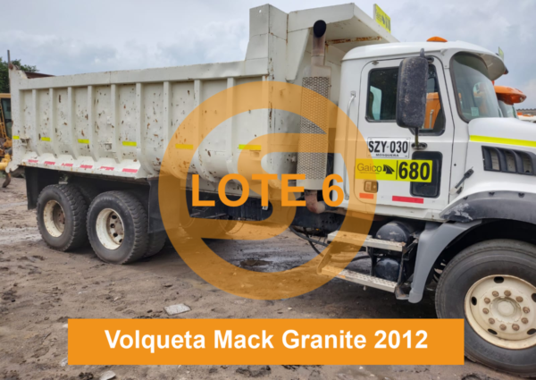 PUEDE OFERTAR - LOTE 6 VOLQUETA DOBLETROQUE MARCA: MACK  LÍNEA : GRANITE 2012 - Imagen 8