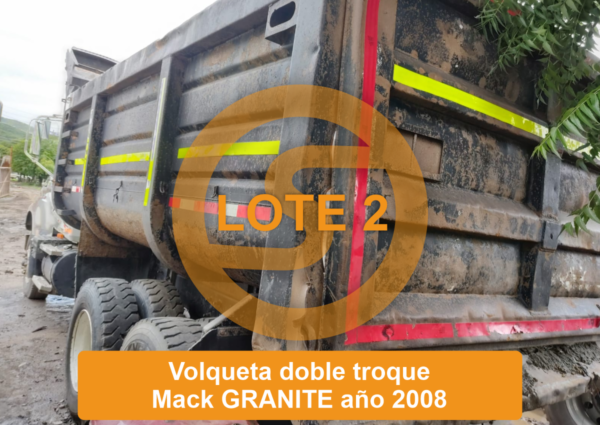 PUEDE OFERTAR - LOTE 2 VOLQUETA VOLQUETA DOBLETROQUE MARCA: MACK  LÍNEA : GRANITE  2008 - Imagen 9