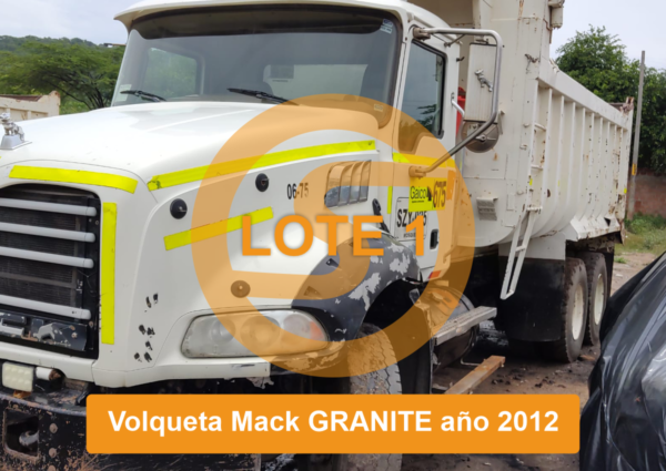 PUEDE OFERTAR - LOTE 1 VOLQUETA DOBLETROQUE MACK GRANITE 2006